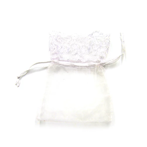ORGANZA TASAK CSIPKÉS FEHÉR 100/5000 