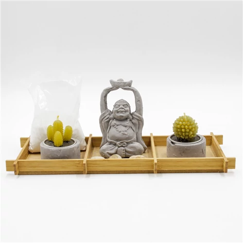 ZEN GARDEN+BUDDHA 1/24 SZETT  25x9 cm -tálca , 9x6 cm -buddha