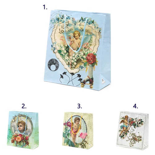 AJÁNDÉKTASAK ANGYALOS 12/840 18x21 cm 4 FÉLE