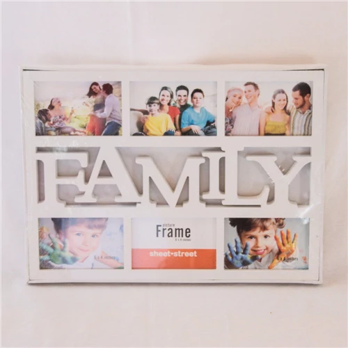 KÉPKERET 1/24 6 ABLAKOS 47x34 CM FEHÉR FAMILY