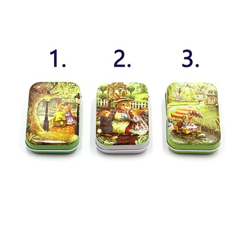 FÉMDOBOZ NYUSZIS 36/720 5x7,5x2 CM 3 FÉLE