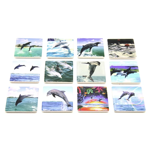 MÁGNES DELFINES 12/360 6x6 cm 12 FÉLE