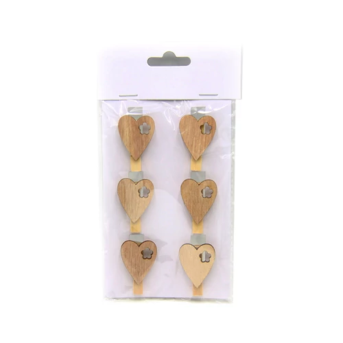 FACSIPESZ 6 DB SZÍVES NATÚR 12/720, 2,5x4 cm