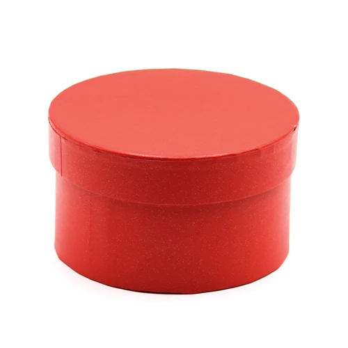 PAPÍRDOBOZ KEREK 4/96 14x8 cm PIROS