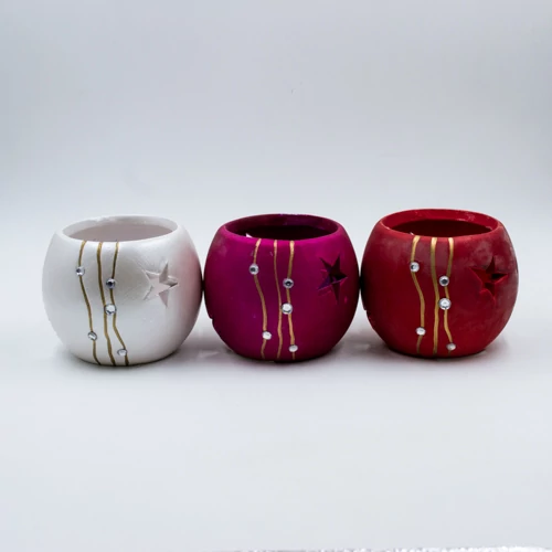 MÉCSESTARTÓ 6/72 3 SZÍN 7x8cm