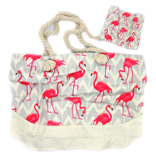 STRANDTÁSKA + SZÜTYŐ 1/100 37x49 cm FALAMINGÓS