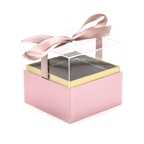 VIRÁGDOBOZ AKRIL 1/36 13x13x12 cm ROSEGOLD