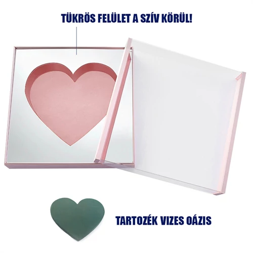 VIRÁGDOBOZ AKRIL 1/4 48x48x15 cm RÓZSASZÍN